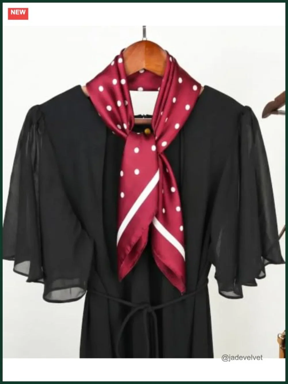 Satin-Feel Polyester Square Fashion Scarf Lightweight 27.5